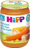HiPP BABY BIO Mrkev s kukuřicí a BIO telecím 190 g