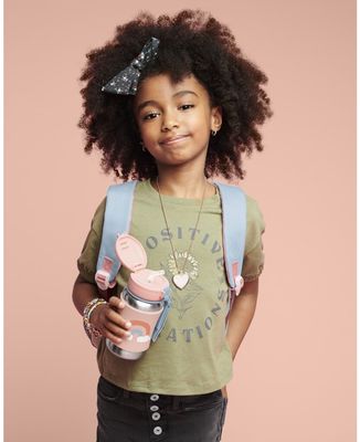 Skip Hop Spark Style Láhev s brčkem na vodu nerez Duha 12m+, 350 ml