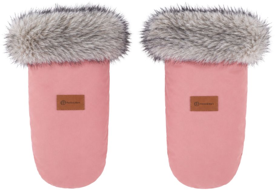 Petite&Mars Set zimní fusak Comfy 4v1 + rukavice na kočárek Fjora Old Rose