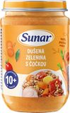 Sunar Příkrm dušená zelenina s čočkou 10m+, 190 g