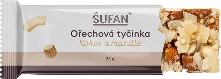 Šufan Ořechová tyčinka Kokosová s mandlemi 33 g