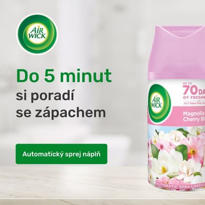 Airwick Náplň do automatického difuzéru Freshmatic Magnólie a třešeň 250 ml