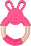 Bo Jungle Kousátko B-Teether Animal Wood Pink Rabbit