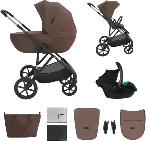 Kinderkraft Kočárek kombinovaný 3v1 Prime 3 Velvet Mocca