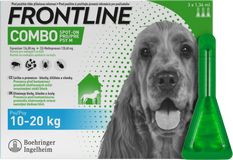Frontline Combo Spot-On pro psy M (10-20 kg) 3 x 1.34 ml