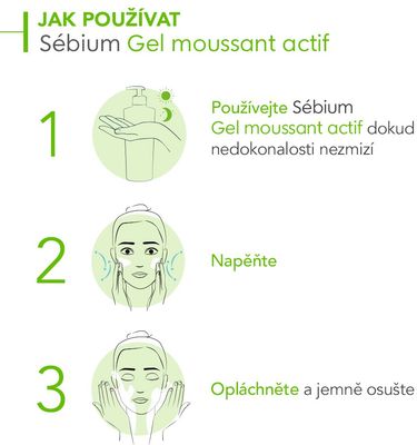Bioderma Sébium Gel moussant actif intenzivní hloubkově čisticí gel pro mastnou pleť a akné 200 ml