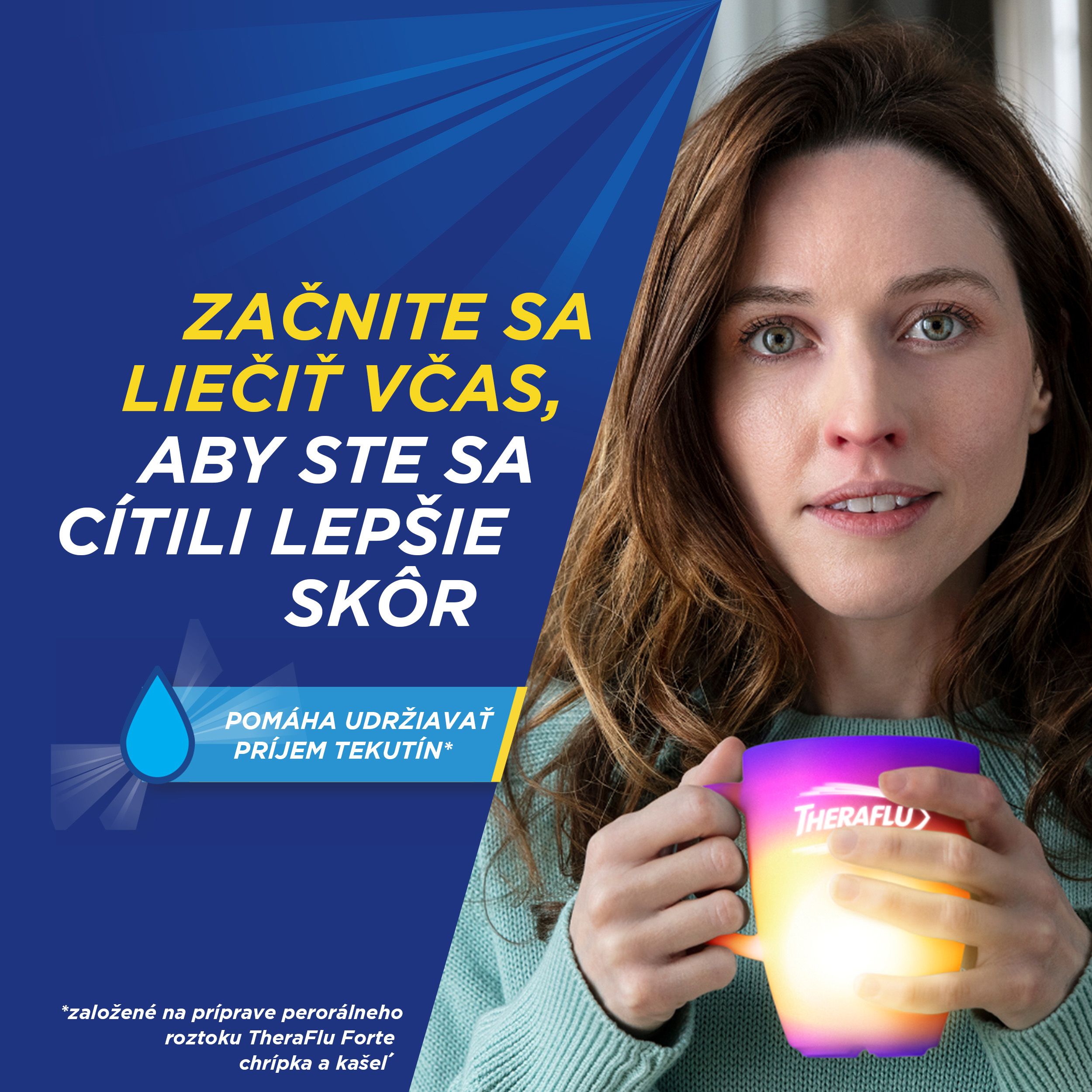 TheraFlu Chrípka a kašel, horúci nápoj, 1000mg paracetomolu