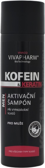 VivaPharm Kofeinový šampon pro muže s keratinem 200 ml