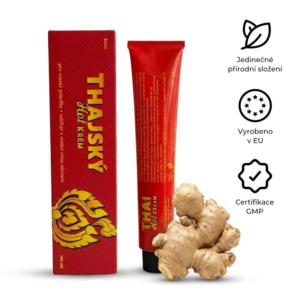 Thai Cream Thai Hot Cream Pure Hřejivý masážní krém 100 g