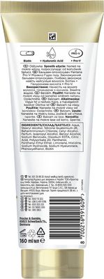 Pantene Pro-V Miracles Hydra Glow Hydrating Conditioner, Kondicionér na suché poškozené vlasy s Biotinem 160 ml