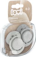 LOVI Silikonový dynamický dudlík HARMONY kluk 0-3m 2 ks