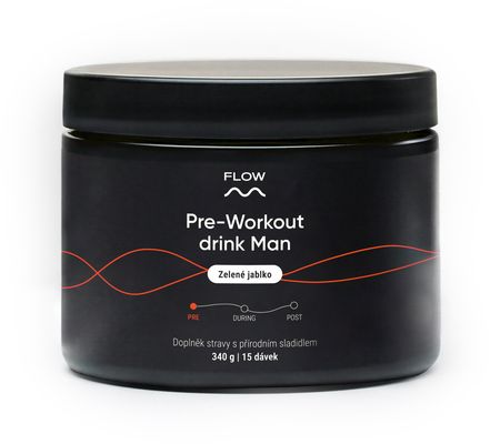 Flow Preworkout Man (zelené jablko) 340 g