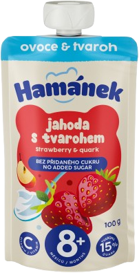Hamánek kapsička Jahoda s tvarohem 100 g