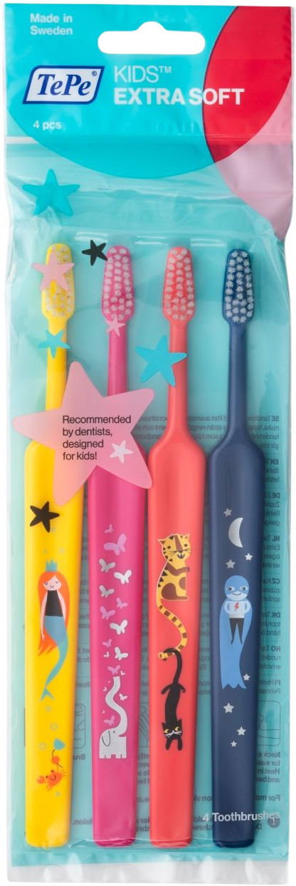TePe Zubní kartáček Kids x-soft 4 ks