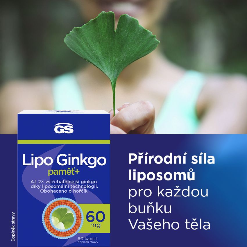 GS Lipo Ginkgo paměť+ 60 mg 60 tablet