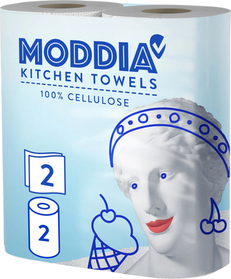 Moddia Kuchyňské utěrky 2vrstvé, 2 ks