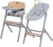 Kinderkraft Select Set jídelní židlička Livy Oak + lehátko Calmee, Premium