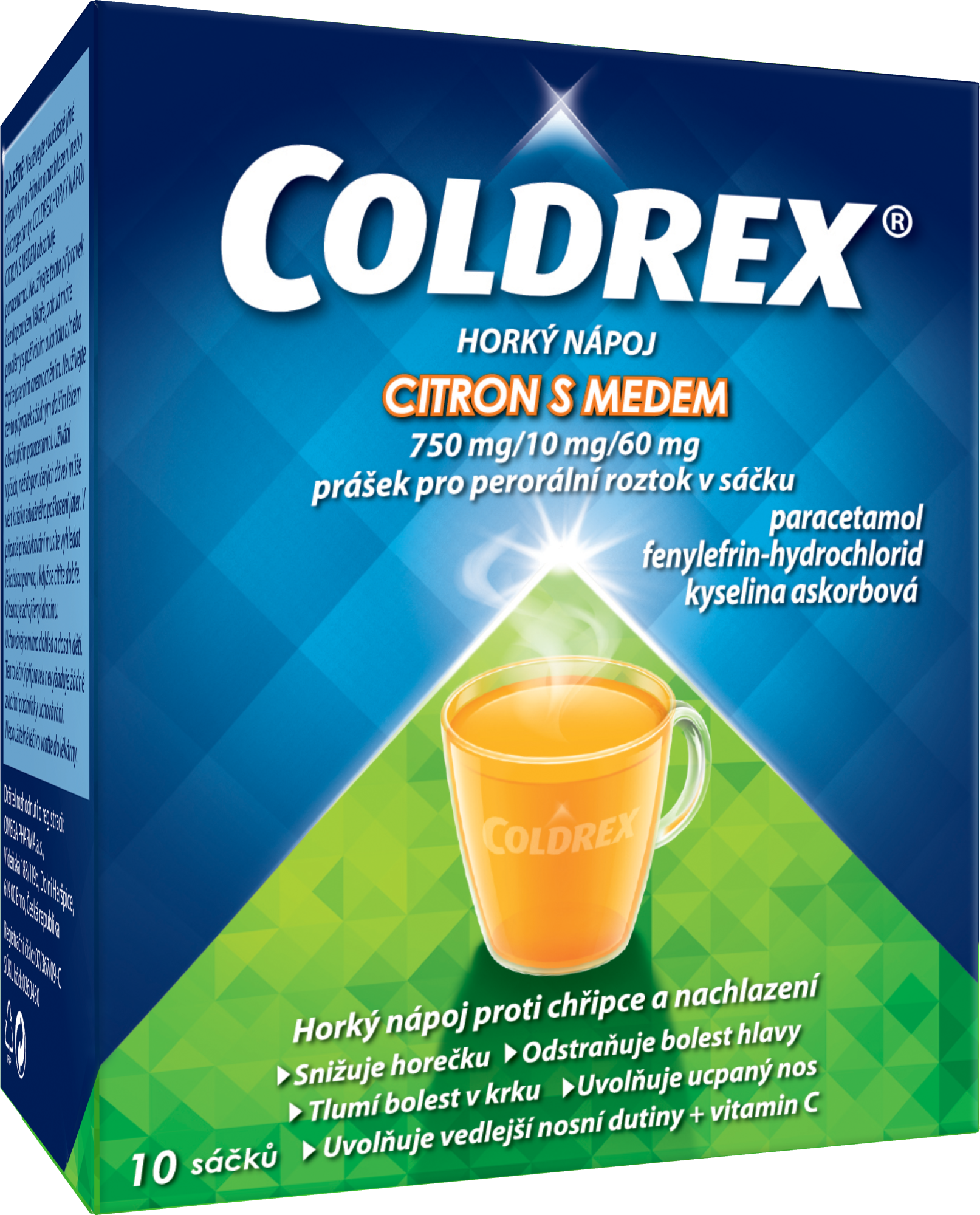 Coldrex Horký nápoj s citronem a medem 10 sáčků