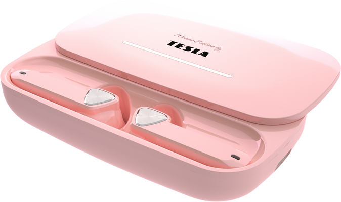 Tesla Sound EB20 - bezdrátová Bluetooth sluchátka (Blossom Pink)