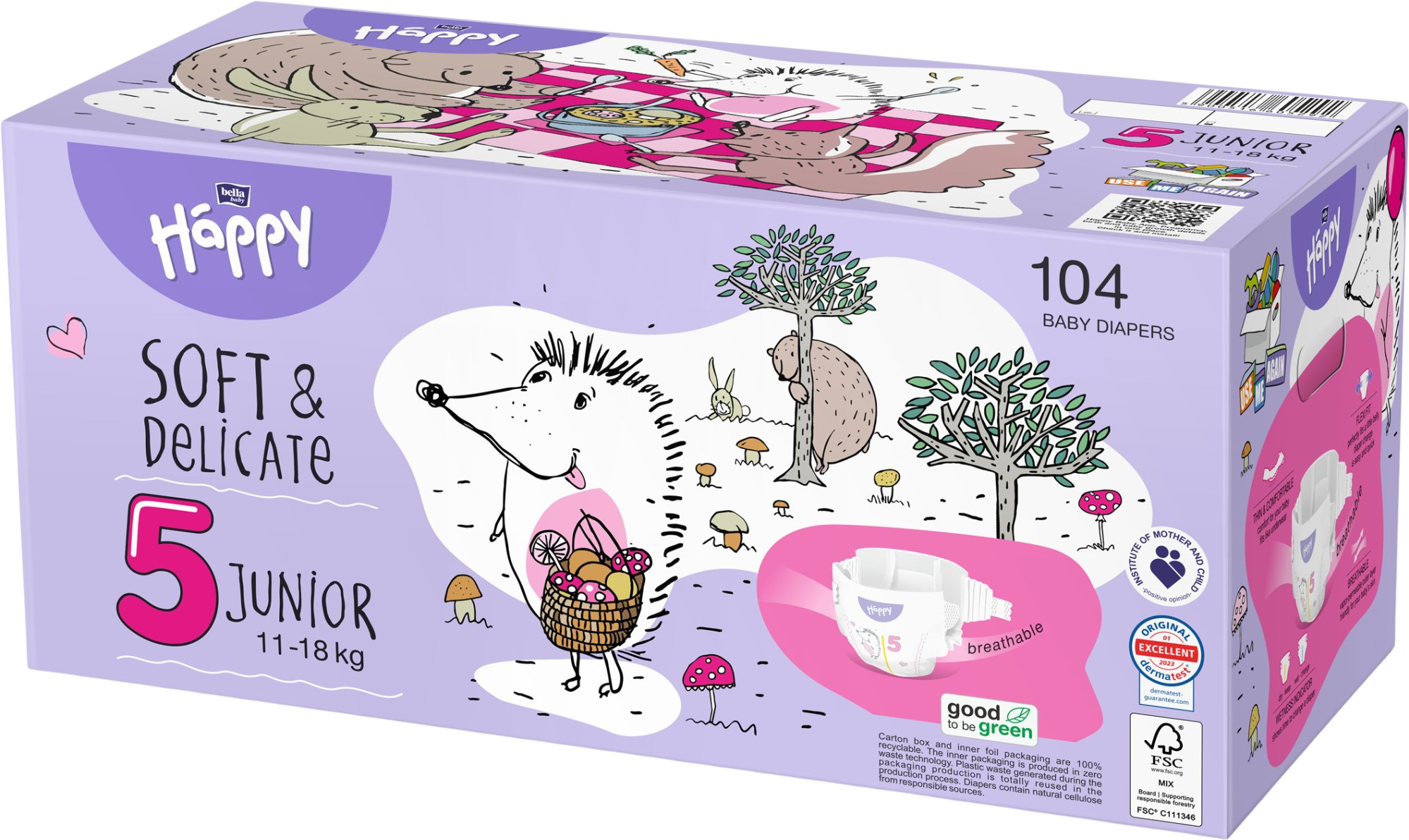 Bella Baby Happy Soft&Delicate Junior Box 2 x 52 ks