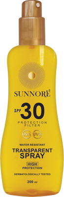 Sunnoré Transparentní sprej SPF 30, 200 ml