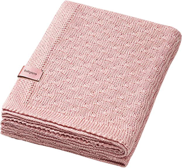 BabyOno Deka pletená bambusová Pink