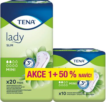Tena Lady Slim Mini Inkontinenční vložky 30 ks