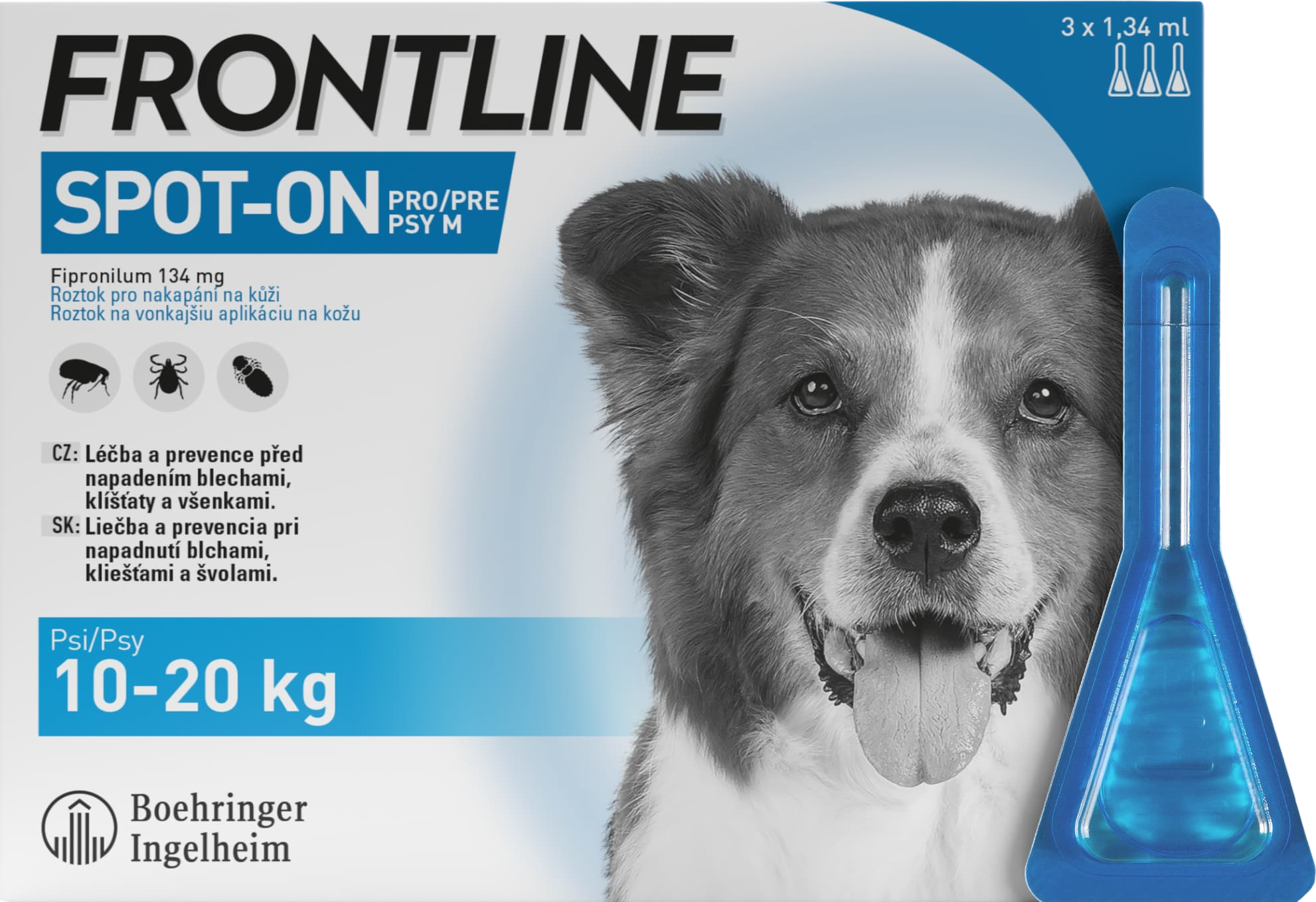 Frontline Spot On Dog M 10-20 kg 3 x 1.34 ml