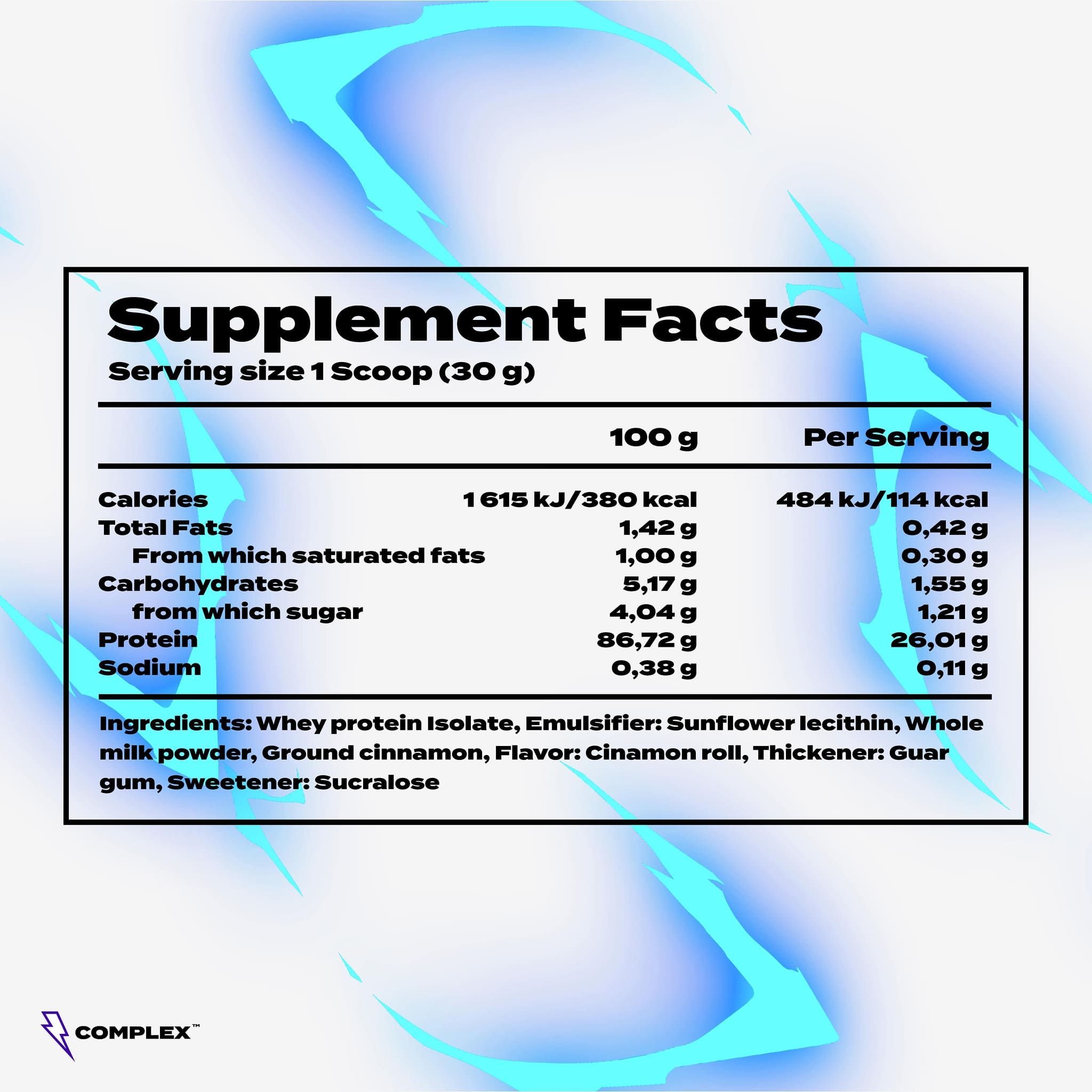 Complex CFM Whey Protein Isolate - Cinnamon Roll 1000 g