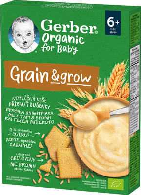 Gerber Organic nemléčná kaše s příchutí sušenky 200 g