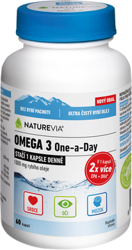NatureVia Omega 3 One a Day 60 kapslí
