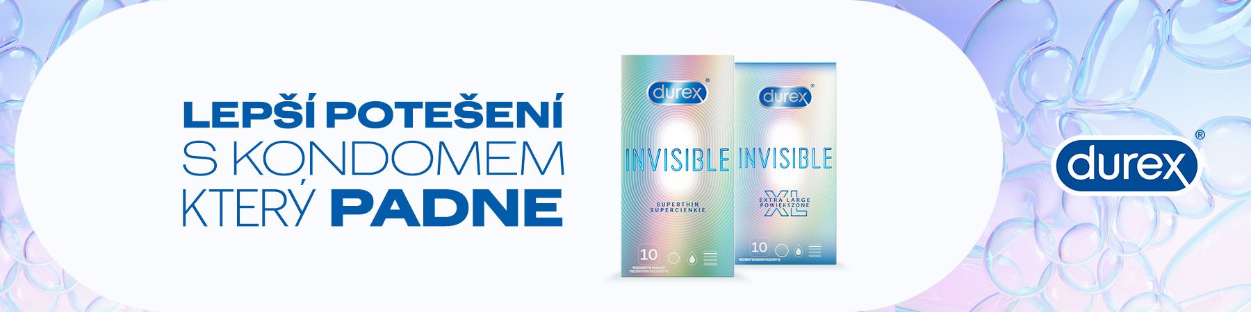 Durex Invisible Extra Sensitive Kondomy 10ks