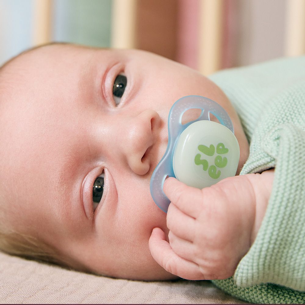 Philips Avent Šidítko Ultrastart noční 0-2m chlapec 2 ks