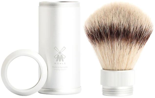 Mühle Cestovní štětka na holení ze syntetických štětin (Silvertip Fibre®, hliník)