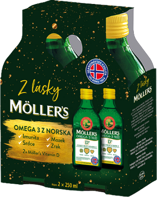 Möllers Dárkové balení Omega 3, 2 x 250 ml