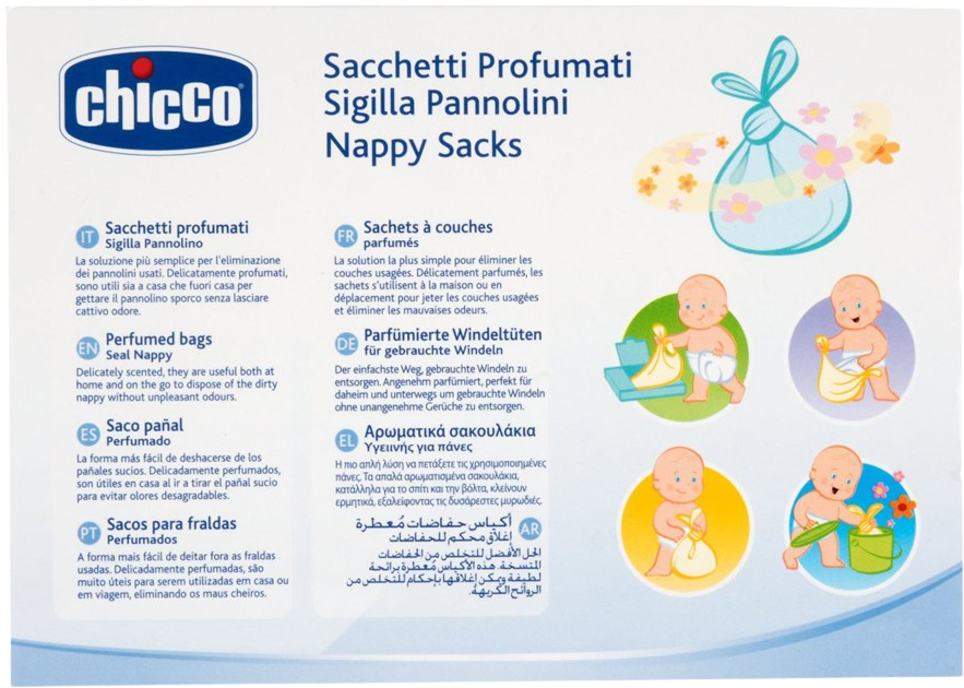 Chicco Sáčky na likvidaci plenek parfémované 50 ks