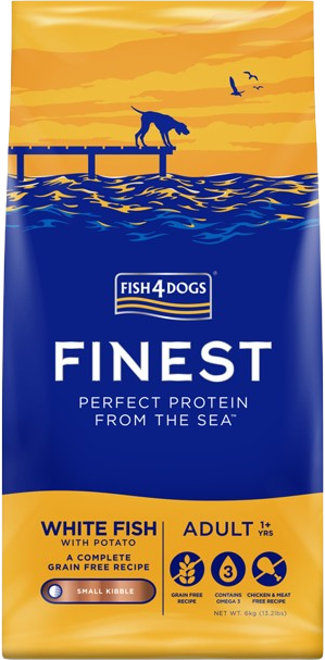 Fish4Dogs Granule malé pro dospělé psy Finest bílá ryba s brambory 6 kg