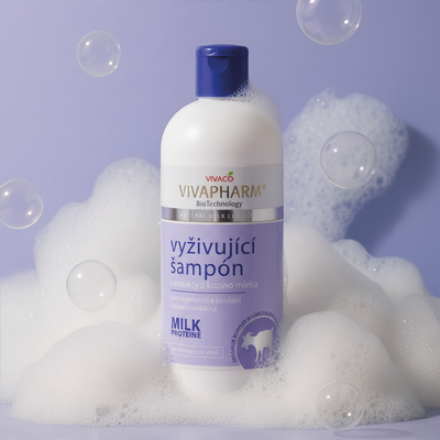 VivaPharm Vyživující šampon s extrakty z kozího mléka 400 ml