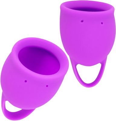 Lola Games Sada menstruačních kalíšků Natural Wellness Fialový Tulipán 2 ks