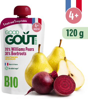Good Goût BIO Hruška Williams s červenou řepou 120 g