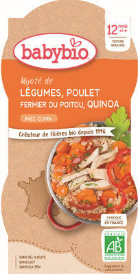 Babybio zelenina s kuřetem a quinoa 2 x 200 g