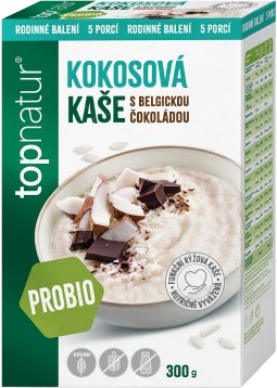 Topnatur Probio kaše Kokos s belgickou čokoládou XXL 5 x 60 g
