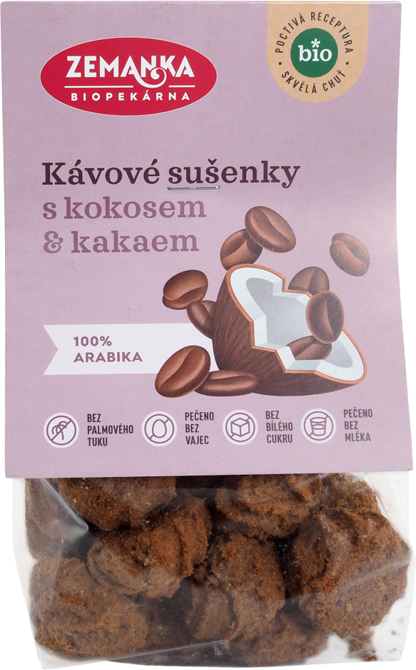 Zemanka Kávové bio sušenky s kokosem 100 g