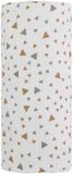 T-Tomi Velká bavlněná TETRA osuška, beige triangles / béžové trojúhelníky, 120 x 120 cm