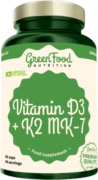 GreenFood Nutrition Vitamin D3 + K2 MK-7 VITAL®DELTA 90 kapslí