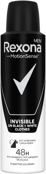 Rexona Men Invisible Black&White Antiperspirant sprej 150 ml