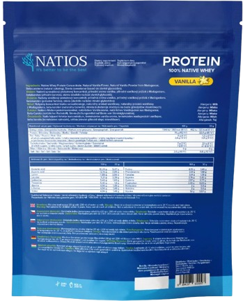Natios Native Whey Protein, Vanilka 1000 g