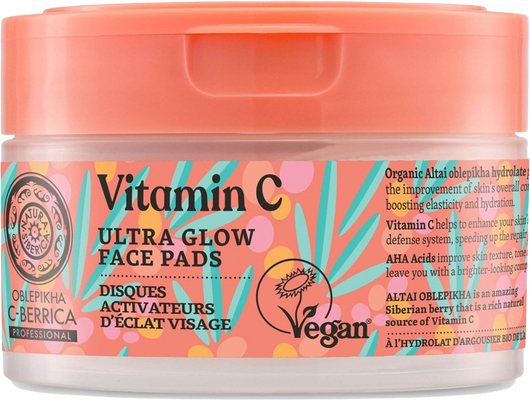 Natura Siberica Pleťové tamponky pro ultra rozjasnění 20 ks