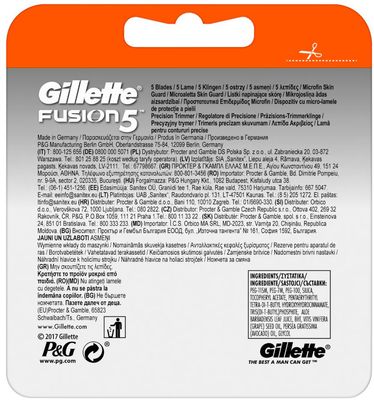 Gillette FUSION náhradní hlavice 4 ks
