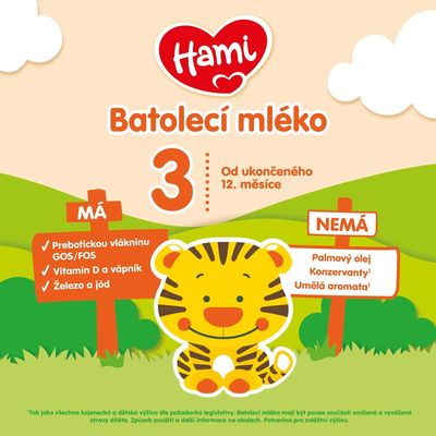 Hami 3 batolecí mléko 600 g